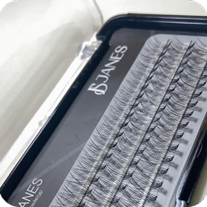 Pestañas por Punto 10D Curva D 12 mm – Fibra de Seda Lash Janes