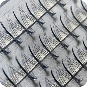 Pestañas por Punto 10 mm Curva C – Fibra de Seda Lash Janes Naturales