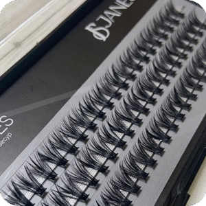 Pestañas por Punto 30D Curva D 14 mm – Fibra de Seda Lash Janes