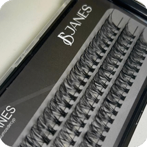 Pestañas por Punto 30D Curva DD 12 mm – Fibra de Seda Lash Janes