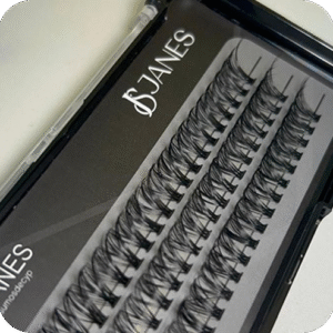 Pestañas por Punto 30D Curva DD 8 mm – Fibra de Seda Lash Janes