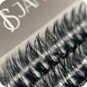 Pestañas por Punto 40D curva D, 10MM Lash Jane Fibra de seda