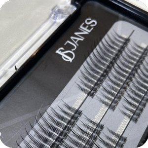 PESTAÑAS POR PUNTO FIBRA DE SEDA, ESPIGA ANIME LASH JANES, CURVA D