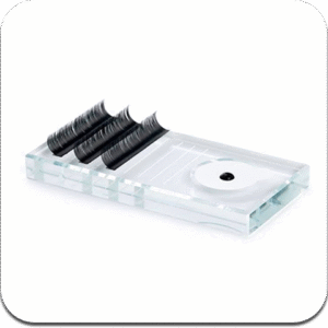 SOPORTE ACRÍLICO TRANSPARENTE PARA PESTAÑAS – Base profesional para aplicación de extensiones