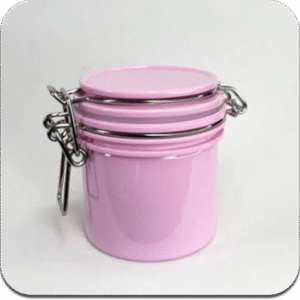 TANQUE DE CARBONO CON BROCHE “ROSA Y NEGRO” – Contenedor hermético para adhesivo de pestañas