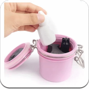 TANQUE DE CARBONO CON HIGRÓMETRO – Contenedor hermético con control de humedad