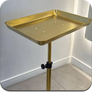 Bandeja Auxiliar Dorada y Negra (Acero Inoxidable)